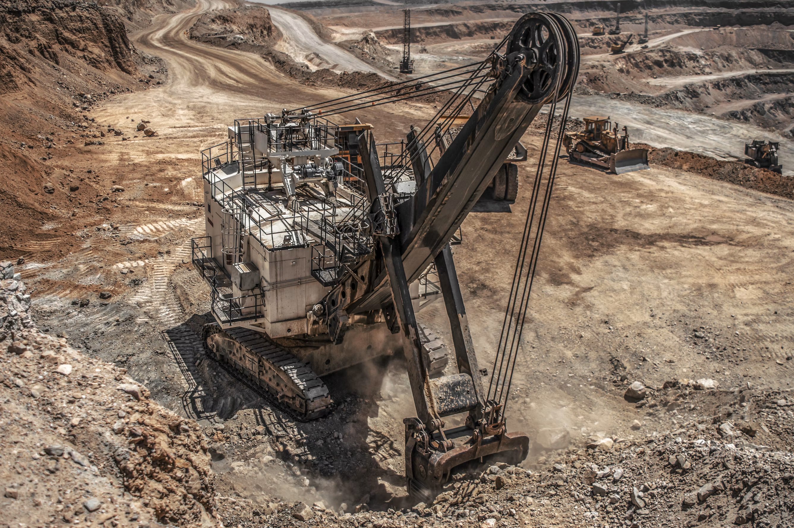 Heavy machinery on a construction site