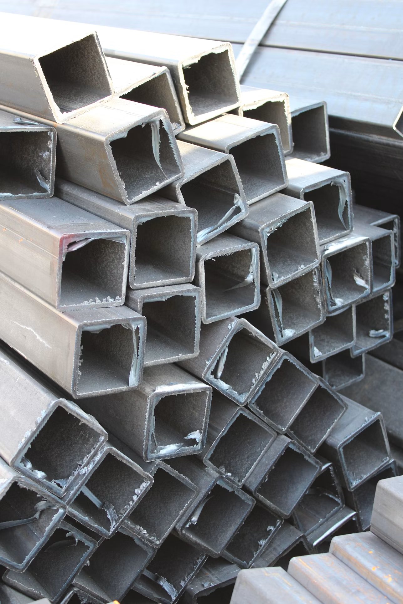 Stacked steel tube profiles